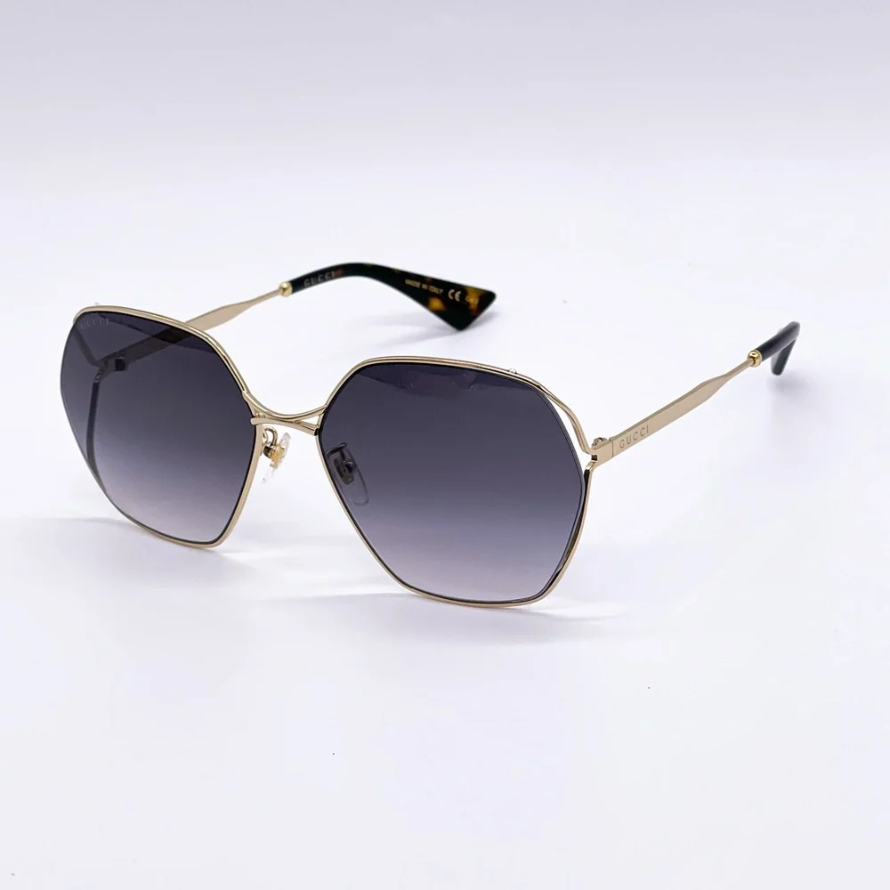 NEW GUCCI GG0818SA 001 WOMEN’S SUNGLASSES GUCCI GG0818SA GREY EYEWEAR GUCCI - Picture 4 of 13